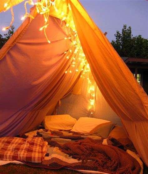 Romantic backyard glam-ping for our anniversary! Tent, lights, backyard camping | Lover-ly ...