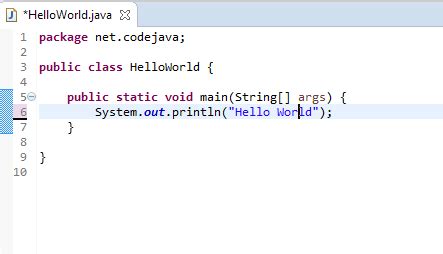 How to create, build and run a Java Hello World program with Eclipse