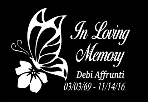 In Loving Memory Car Decal Custom In Loving Memory of | Etsy