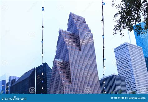 Houston Skyscraper Lights stock photo. Image of tower - 265212464