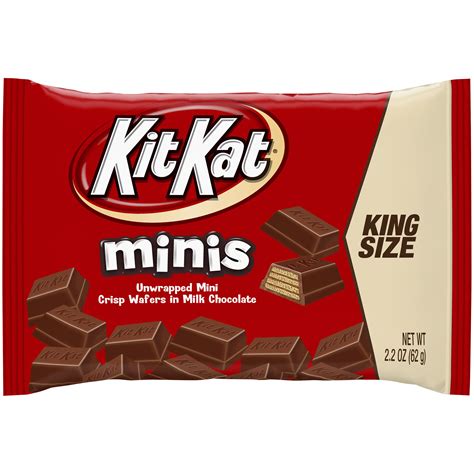 Kit Kat Crisp Wafers, in Milk Chocolate, Minis, King Size, 2.2 oz (62 g)