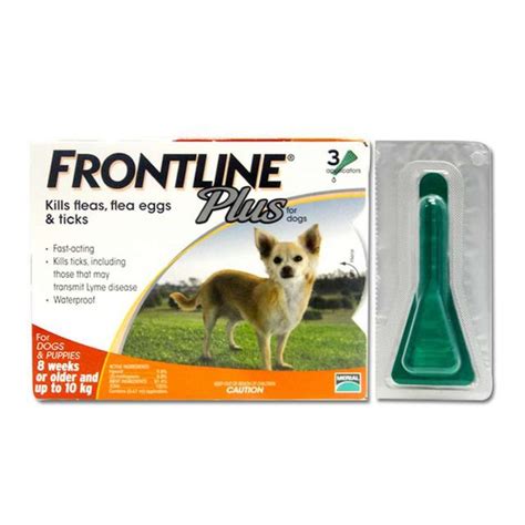 Frontline Plus Tick & Flea Drops Pipet for Small Breed Dogs (1 Pipet ...