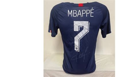 Mbappe's Official PSG Signed Shirt, 2019/20 - CharityStars