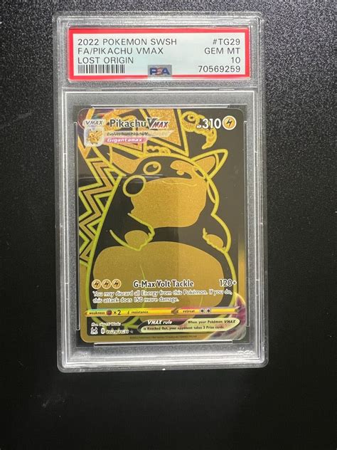 Mavin | PSA 10 GEM MINT 2022 Pokemon Lost Origin Pikachu Vmax Gold Full Art Secret Rare