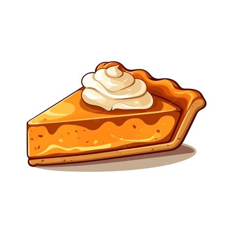 Premium Vector | Pumpkin pie slice clip art illustration