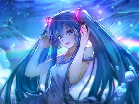 Wallpaper hatsune miku, beautiful, anime girl, smile desktop wallpaper ...