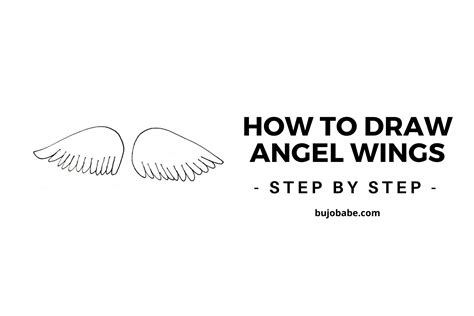 How To Draw Angel Wings In just 4 Easy Steps - Bujo Babe