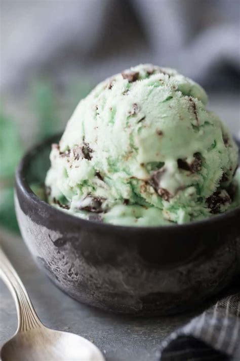 Homemade Mint Chocolate Chip Ice Cream: This recipe is so easy to make! No eggs, no … | Mint ...