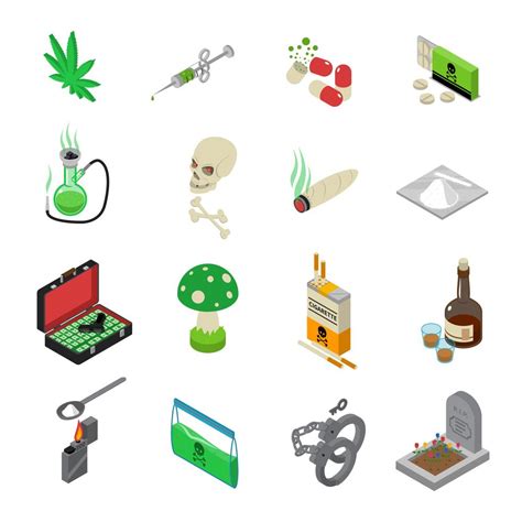 Drugs Icons Set 476707 Vector Art at Vecteezy