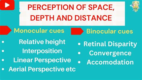 Binocular Cues For Depth Perception