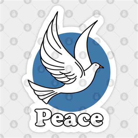 White Dove Peace Symbol - Peace Symbol - Sticker | TeePublic