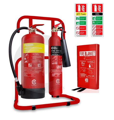 Buy Small Office Fire Safety Pack. Fire Extinguisher Set with Stand 1M ...