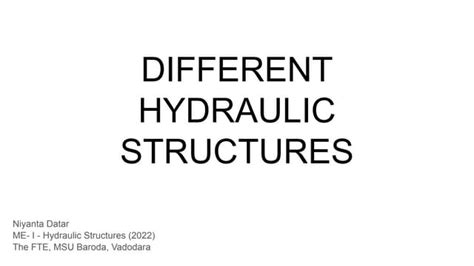 Different Hydraulic Structures | PPT