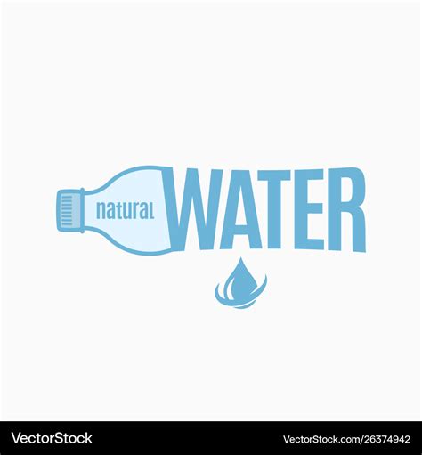 Bottle water design water logo on white Royalty Free Vector