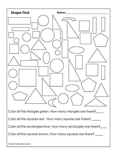 Maths Worksheets For Grade 1 Shapes - Geometry Worksheets for Students in 1st Grade - Can the ...