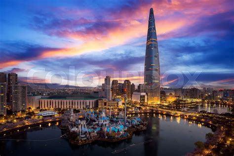 Park and Tower in Seoul | Stock image | Colourbox