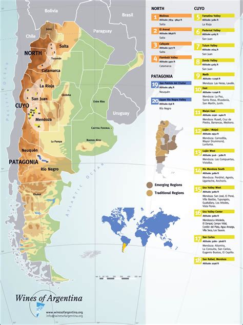 Large detailed wine regions map of Argentina | Vidiani.com | Maps of ...