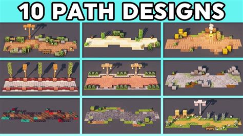 10 Must Know Minecraft Path Designs! (Tutorial) in 2024 | Minecraft tutorial, Cool minecraft ...