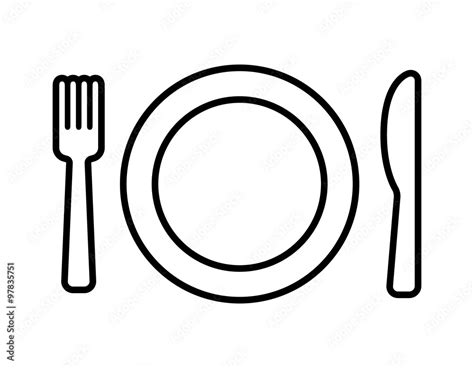 Fork And Knife And Plate