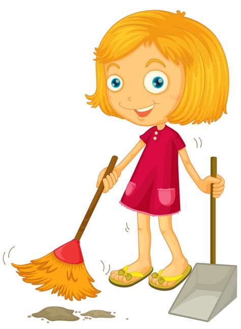 Cleaning clipart little girl cleaning room, Cleaning little girl cleaning room Transparent FREE ...