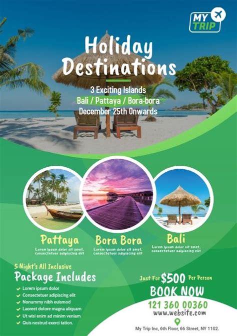 Tour and Travel Agency Flyer Template | Travel poster design, Tour ...