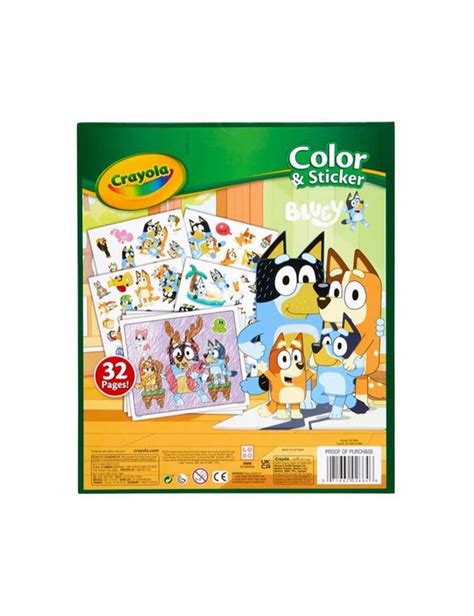 32pg Crayola Bluey & 32pg Peppa Pig Kids Colouring & Sticker Book Set 3+ | W Lane