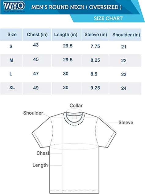 WYO Size Chart