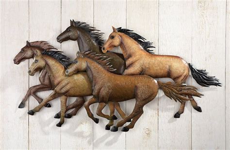 comoxi YY1051 Garland, Black | Horse wall art, Western metal wall art, Horses wall decor