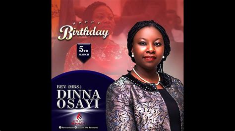 Apostle Arome Osayi's wife Dinna Osayi Speech during her Husband's Birthday - YouTube