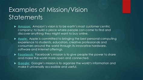Company Mission Statement Examples | Mission statement examples, Company mission statement ...