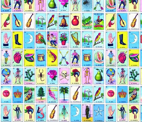 Loteria fabric - jellymania - Spoonflower