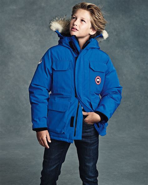 Canada Goose Kids' Bobcat Hooded Jacket, Royal Blue, Sizes 2-7 ...