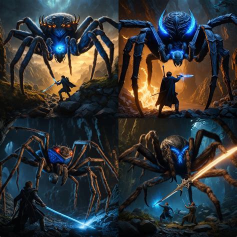 Shelob VS Frodo - AI Generated Artwork - NightCafe Creator