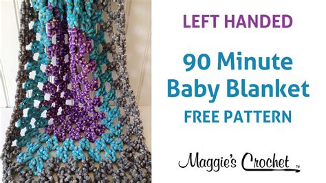 90 Minute Baby Blanket Free Crochet Pattern - Left Handed - YouTube