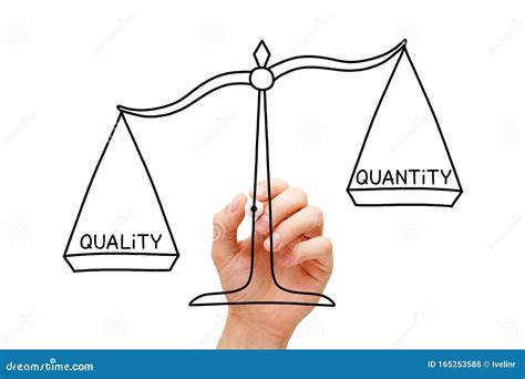 Quality Over Quantity Scale Concept Stock Photo - Image of industry, assurance: 165253588