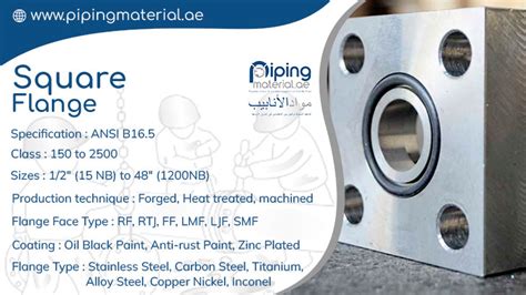 Square flange and stainless steel square tube flanges suppliers in UAE