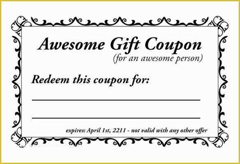 Free Printable Coupon Templates Of Homemade Coupon Templates – 23 Free ...