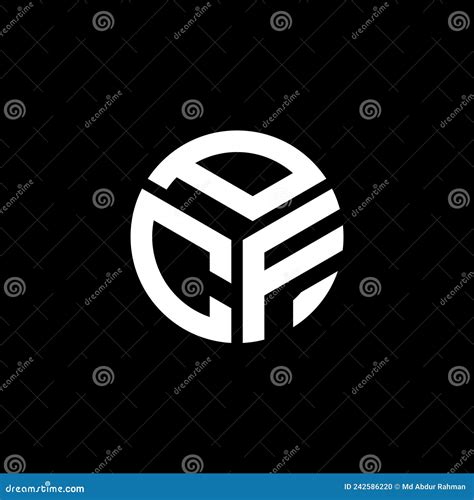 PCF Letter Logo Design on Black Background. PCF Creative Initials Letter Logo Concept Stock ...