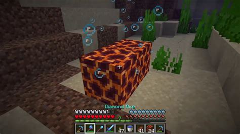 Breathing underwater using Magma Block - Minecraft - YouTube