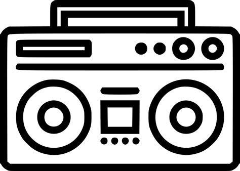 Svg Icon Free Download Boombox - Clip Art Library