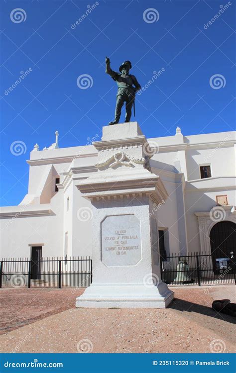 Statue of Ponce De Leon in Old San Juan Puerto Rico Editorial Image - Image of square ...