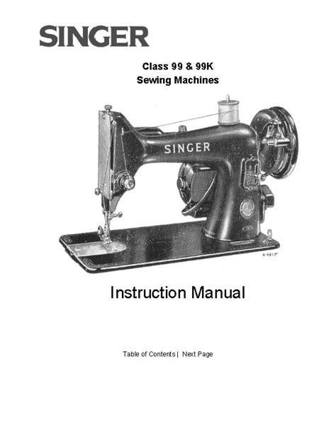 Singer Model 99 Sewing Machine Manual Pdf