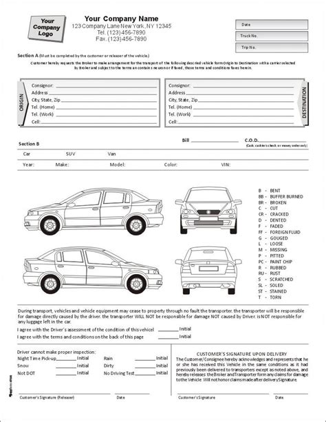 Car Damage Report Template