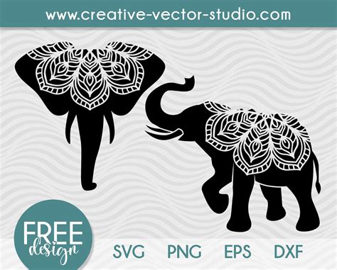 Free Mandala Elephant SVG | Creative Vector Studio