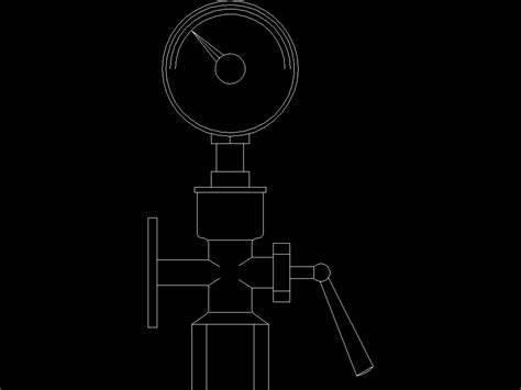 Pressure gauge in AutoCAD | Download CAD free (15.99 KB) | Bibliocad