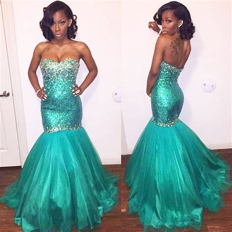 sparkly mermaid prom dress long turquoise sequined girl graduation prom ...