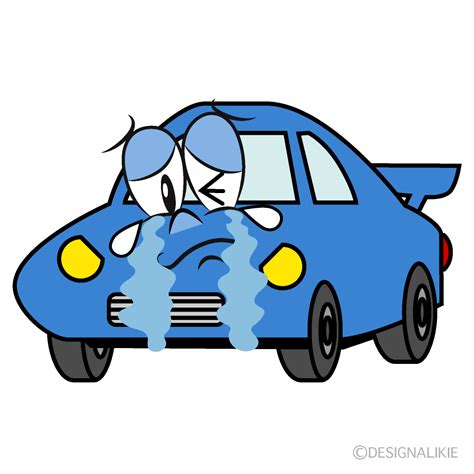 Free Crying Sports Car Cartoon Clipart Image | Charatoon