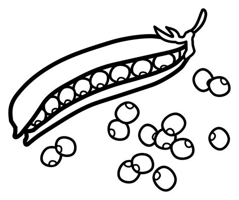 Pea coloring book to print and online