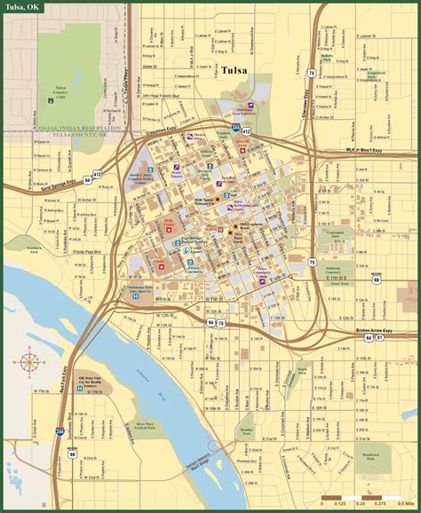 Tulsa Downtown Map | Digital Vector | Creative Force