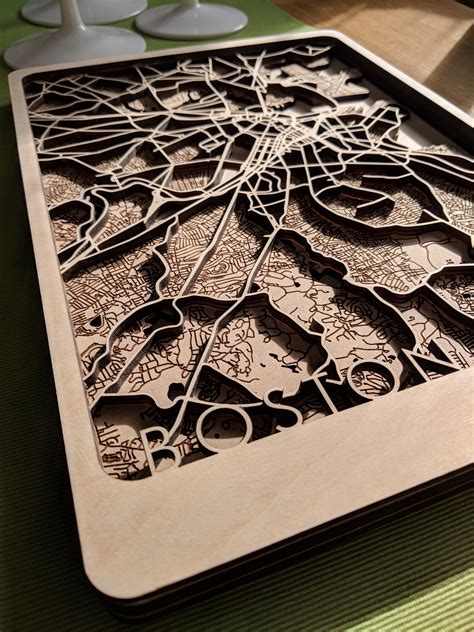 One of the nicest things about these wood map designs is the 5mm depth of the road cut gives you ...